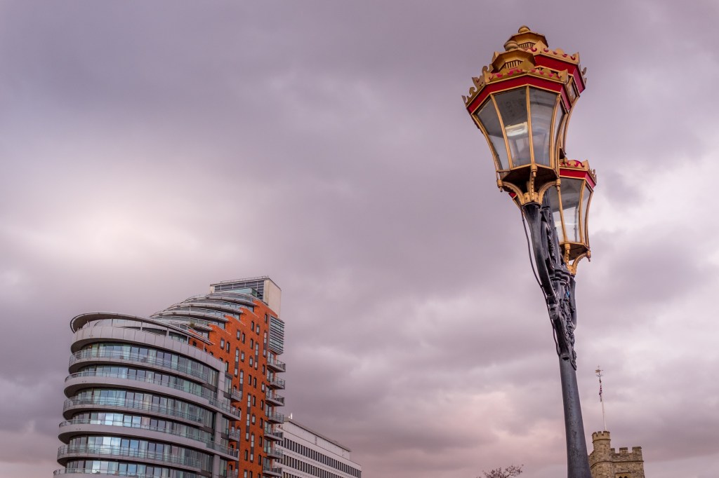 View from Putney Bridge of a cloudy sky. 