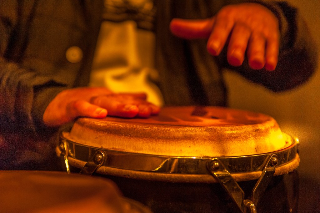 someone playing Drums