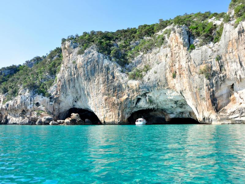 Sardinian coastline in the Blue Zone area