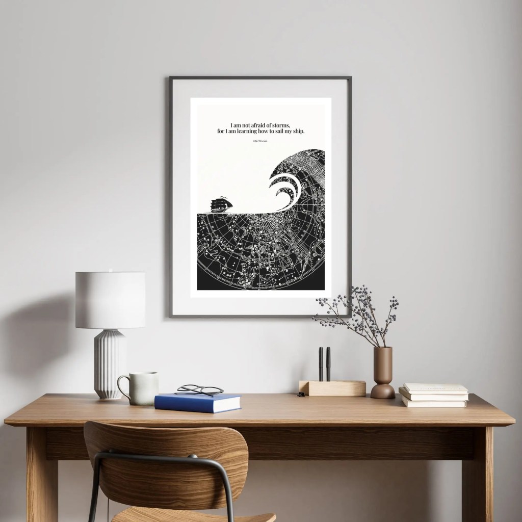 Shop Literary Quote Posters at Ink Frame Studio. Minimalist wall art featuring timeless quotes from famous writers like Fitzgerald, Tolkien, Austen, and more. Perfect for gifts and home decor.