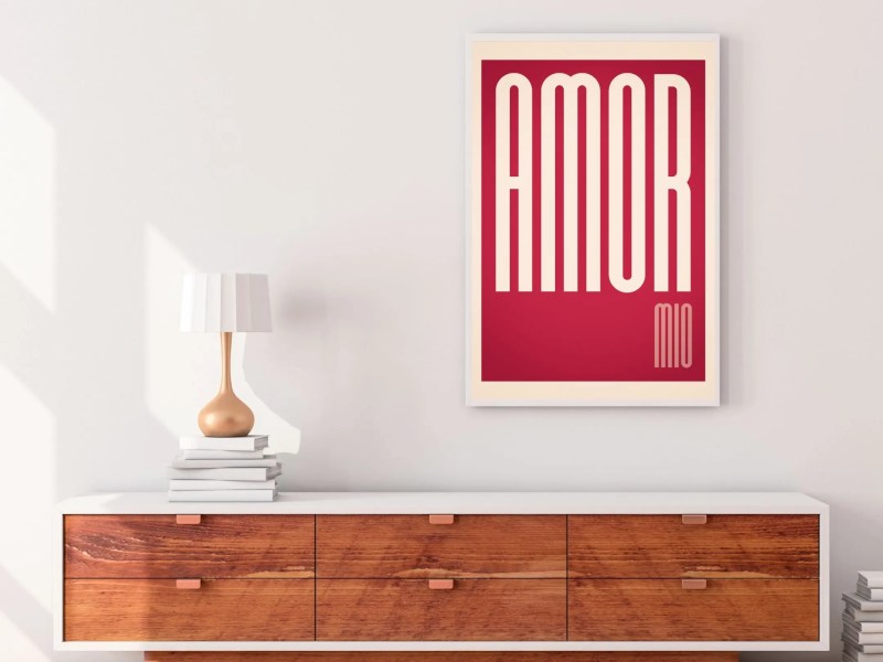 Amore Mio Print My Love Print Italian Gift Poster Print Material INK FRAME STUDIO INK FRAME STUDIO 122870512.jpg 1