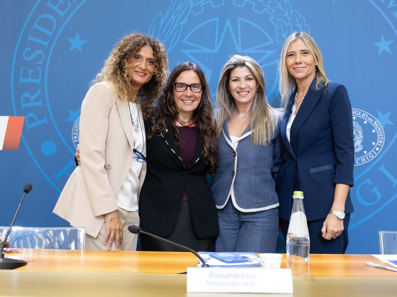Daniela Alleruzzo-Alessandra Locatelli-Claudia Barcellona- e Susi Zanon alla presentazione del progetto Pythika a Roma Settembre 2025