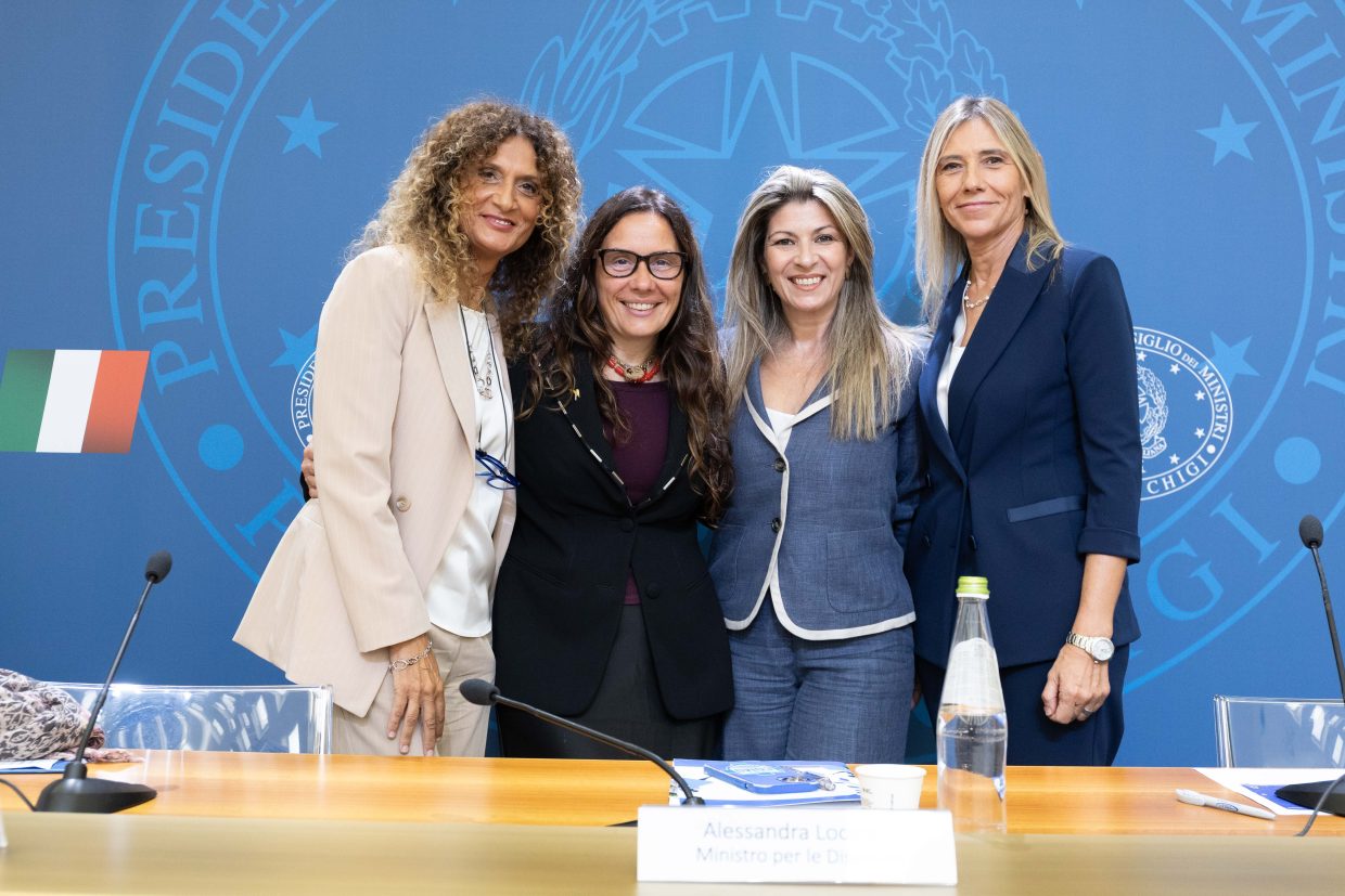 Daniela Alleruzzo-Alessandra Locatelli-Claudia Barcellona- e Susi Zanon alla presentazione del progetto Pythika a Roma Settembre 2025