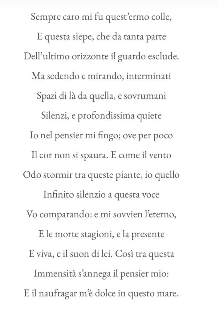 L'Infinito di Leopardi