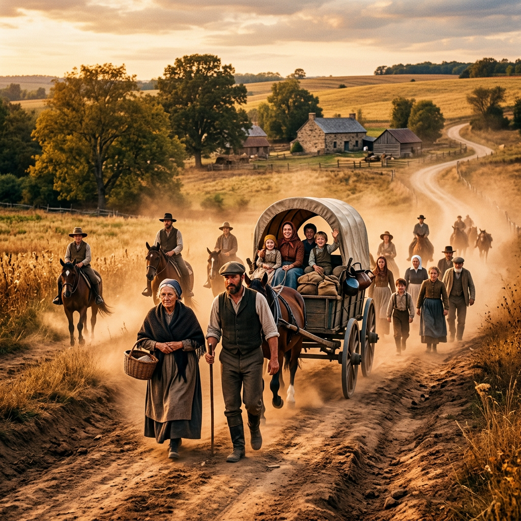 Historical family saga rural dusty roads